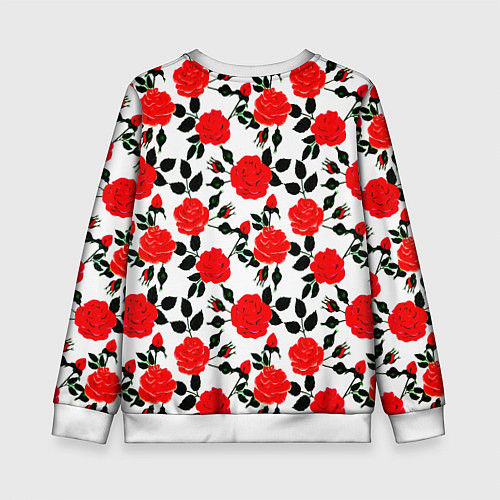 Детский свитшот Doom розы / 3D-Белый – фото 2