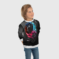 Свитшот детский Abstract graphics, цвет: 3D-белый — фото 2