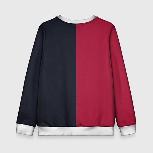 Детский свитшот Солнце красно-синее / 3D-Белый – фото 2