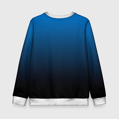 Детский свитшот Blue gradient / 3D-Белый – фото 2