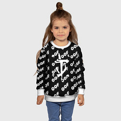 Свитшот детский Doom off black, цвет: 3D-белый — фото 2