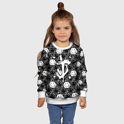 Свитшот детский Doom x nirvana pattern, цвет: 3D-белый — фото 2