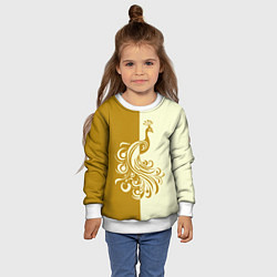 Свитшот детский Жар-птица в золотом, цвет: 3D-белый — фото 2