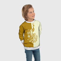 Свитшот детский Жар-птица в золотом, цвет: 3D-белый — фото 2