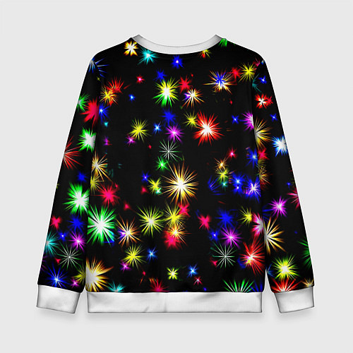 Детский свитшот Doom новогодние искры / 3D-Белый – фото 2
