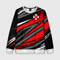 Свитшот детский Umbrella - red lines, цвет: 3D-белый