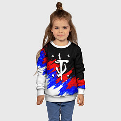 Свитшот детский Doom триколор краски, цвет: 3D-белый — фото 2