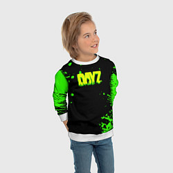 Свитшот детский Dayz кислотное краски логотип, цвет: 3D-белый — фото 2