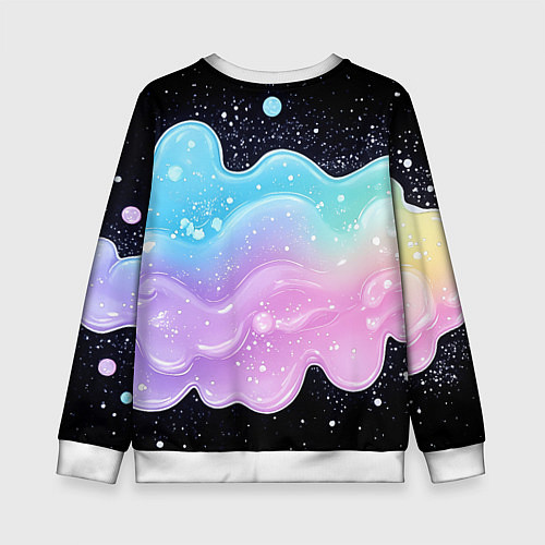 Детский свитшот Менеджер капибара в кружке в стикерах / 3D-Белый – фото 2