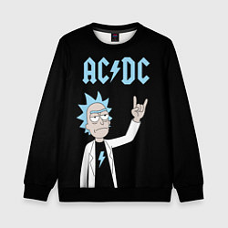 Детский свитшот ACDC и Рик Санчес из Рик и Морти