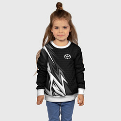 Свитшот детский Toyota - монохром, цвет: 3D-белый — фото 2
