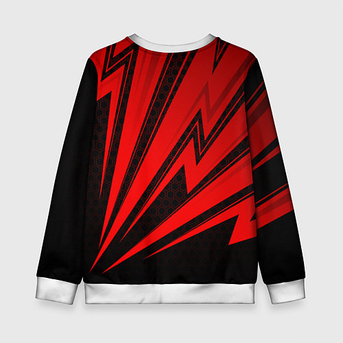 Детский свитшот Герб России - красный / 3D-Белый – фото 2