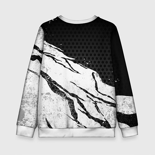 Детский свитшот Россия - черно-белый / 3D-Белый – фото 2