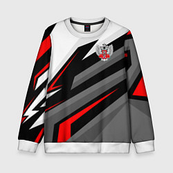 Свитшот детский Федерация бокса - спортивный, цвет: 3D-белый