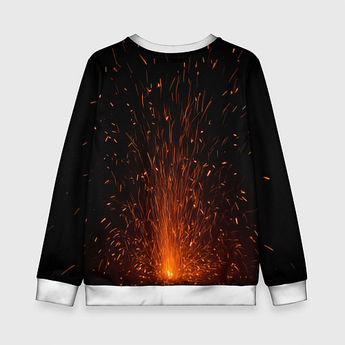 Детский свитшот Саша говорит мало - делает много / 3D-Белый – фото 2