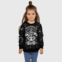 Свитшот детский ВМФ в стиле потертостей, цвет: 3D-черный — фото 2