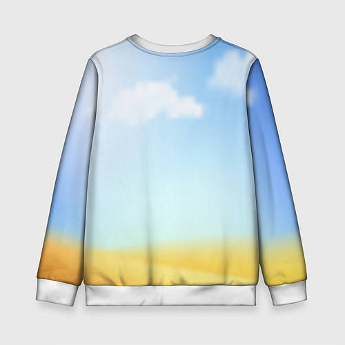 Детский свитшот Саня не напрягается - все само решается / 3D-Белый – фото 2