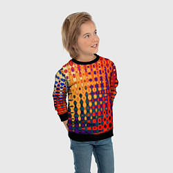 Свитшот детский Красно-жёлтый абстракция, цвет: 3D-черный — фото 2
