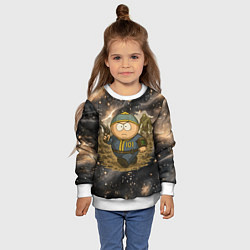 Свитшот детский Эрик Картман в фалауте, цвет: 3D-белый — фото 2