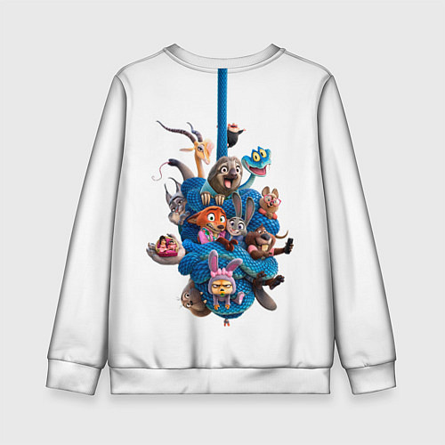 Детский свитшот Все персонажи из Зверополиса 2 / 3D-Белый – фото 2