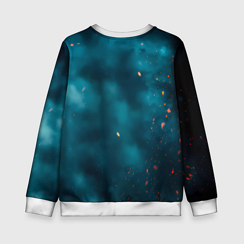 Детский свитшот Цири с огненными глазами / 3D-Белый – фото 2