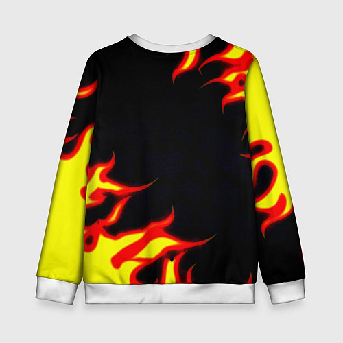 Детский свитшот Монако огненный фон текстура / 3D-Белый – фото 2