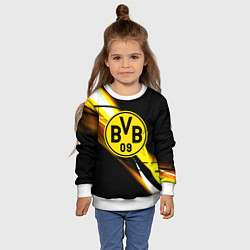 Свитшот детский Borussia спортивная геометрия, цвет: 3D-белый — фото 2