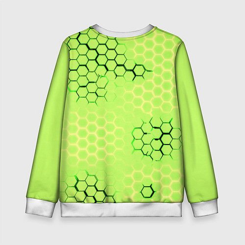 Детский свитшот Ливерпуль кислотные соты / 3D-Белый – фото 2