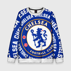 Детский свитшот Челси надписи по кругу и логотип