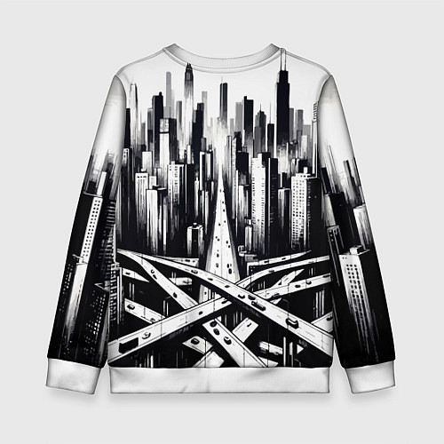 Детский свитшот American metropolis / 3D-Белый – фото 2