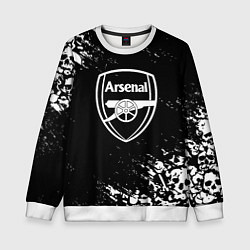 Свитшот детский Арсенал черепа краски, цвет: 3D-белый