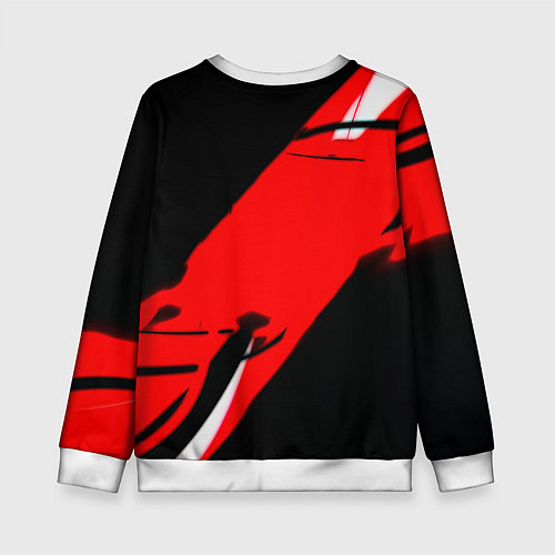 Детский свитшот Арсенал геометрия полосы краски / 3D-Белый – фото 2