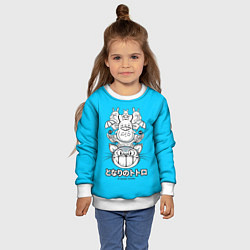 Свитшот детский Тоторо аниме, цвет: 3D-белый — фото 2