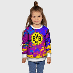 Свитшот детский Borussia абстрактные краски, цвет: 3D-белый — фото 2