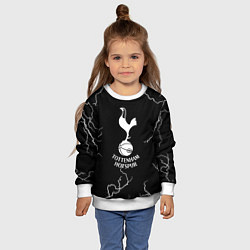 Свитшот детский Тоттенхэм Хотспур молнии, цвет: 3D-белый — фото 2