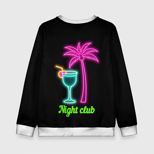 Детский свитшот Night club neon / 3D-Белый – фото 2