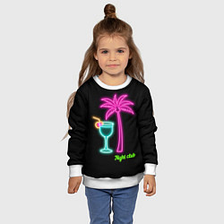 Свитшот детский Night club, цвет: 3D-белый — фото 2