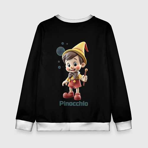 Детский свитшот Pinocchio / 3D-Белый – фото 2