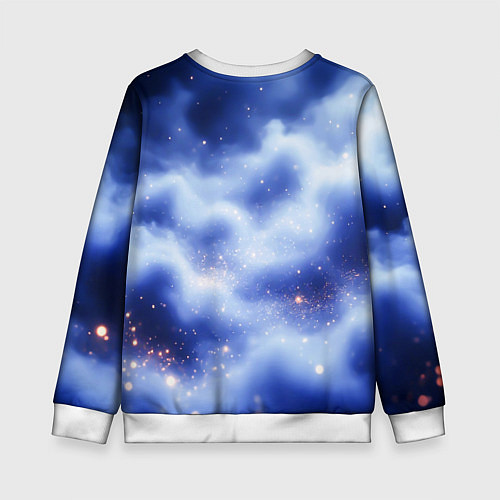 Детский свитшот 2026 сине-голубая дымка / 3D-Белый – фото 2