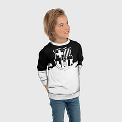 Свитшот детский Барселона облака краски, цвет: 3D-белый — фото 2