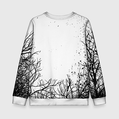 Детский свитшот Ювентус черные деревья / 3D-Белый – фото 2