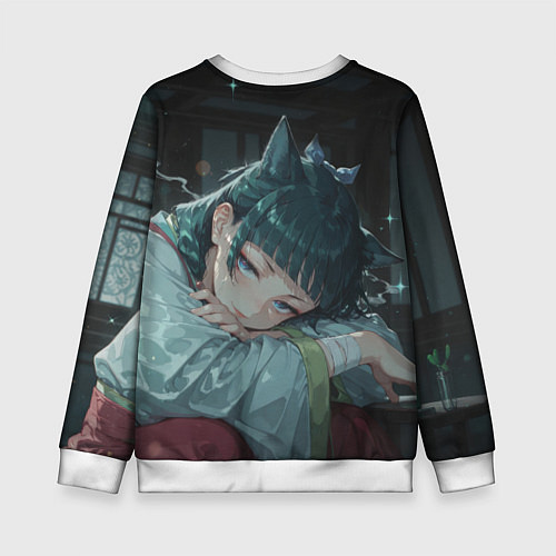 Детский свитшот Маомао с кошачьими ушками / 3D-Белый – фото 2