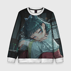 Свитшот детский Маомао с кошачьими ушками, цвет: 3D-белый