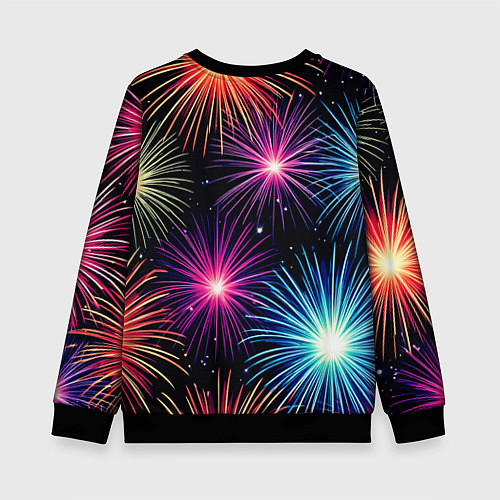 Детский свитшот Стилизованный праздничный салют / 3D-Черный – фото 2