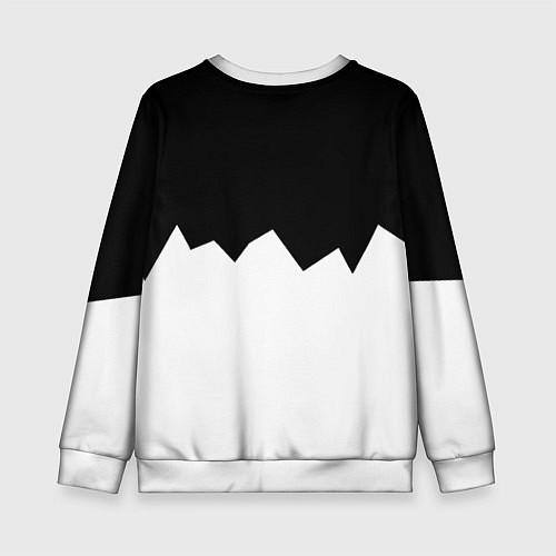 Детский свитшот Ювентус черно белая геометрия / 3D-Белый – фото 2