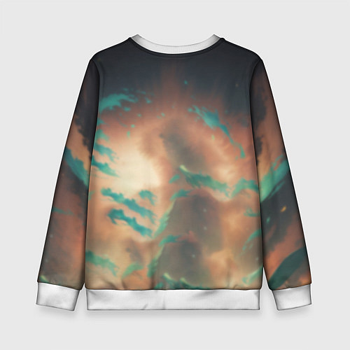 Детский свитшот Маомао на фоне облаков / 3D-Белый – фото 2