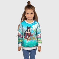 Свитшот детский Ahri League of Legends, цвет: 3D-белый — фото 2