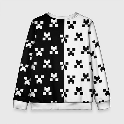 Детский свитшот Borussia pattern minecraft / 3D-Белый – фото 2