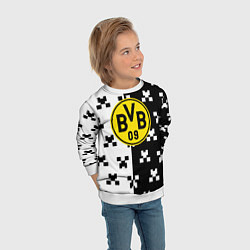 Свитшот детский Borussia pattern minecraft, цвет: 3D-белый — фото 2