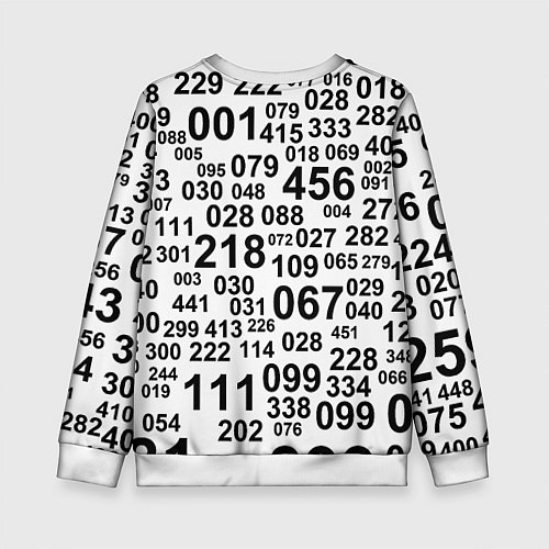 Детский свитшот Ювентус числа / 3D-Белый – фото 2